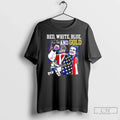 Classic Jack Hughes Red White Blue And Gold Usa Hockey 2026 Olympics Champions T Shirts