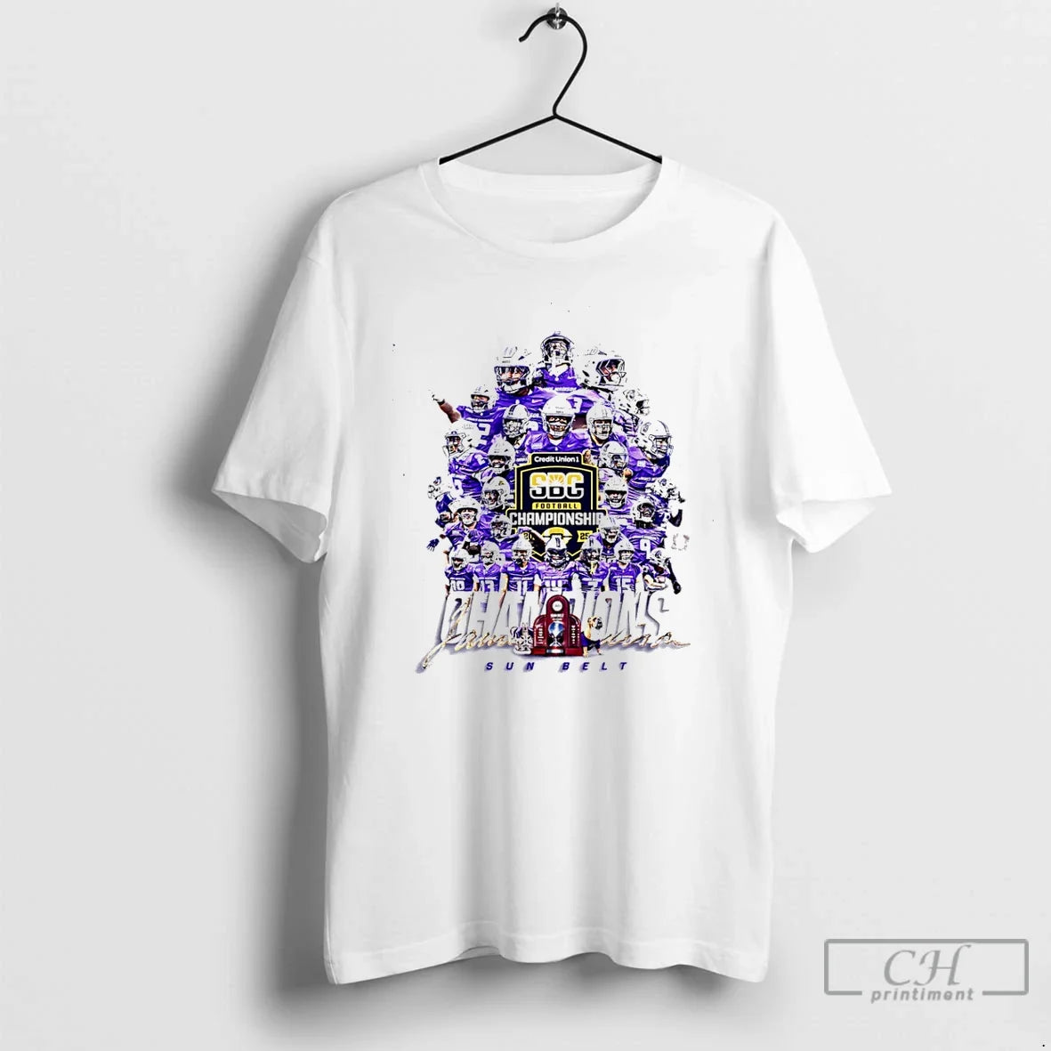 Classic James Madison Dukes 2025 Sun Belt Champions T-Shirts