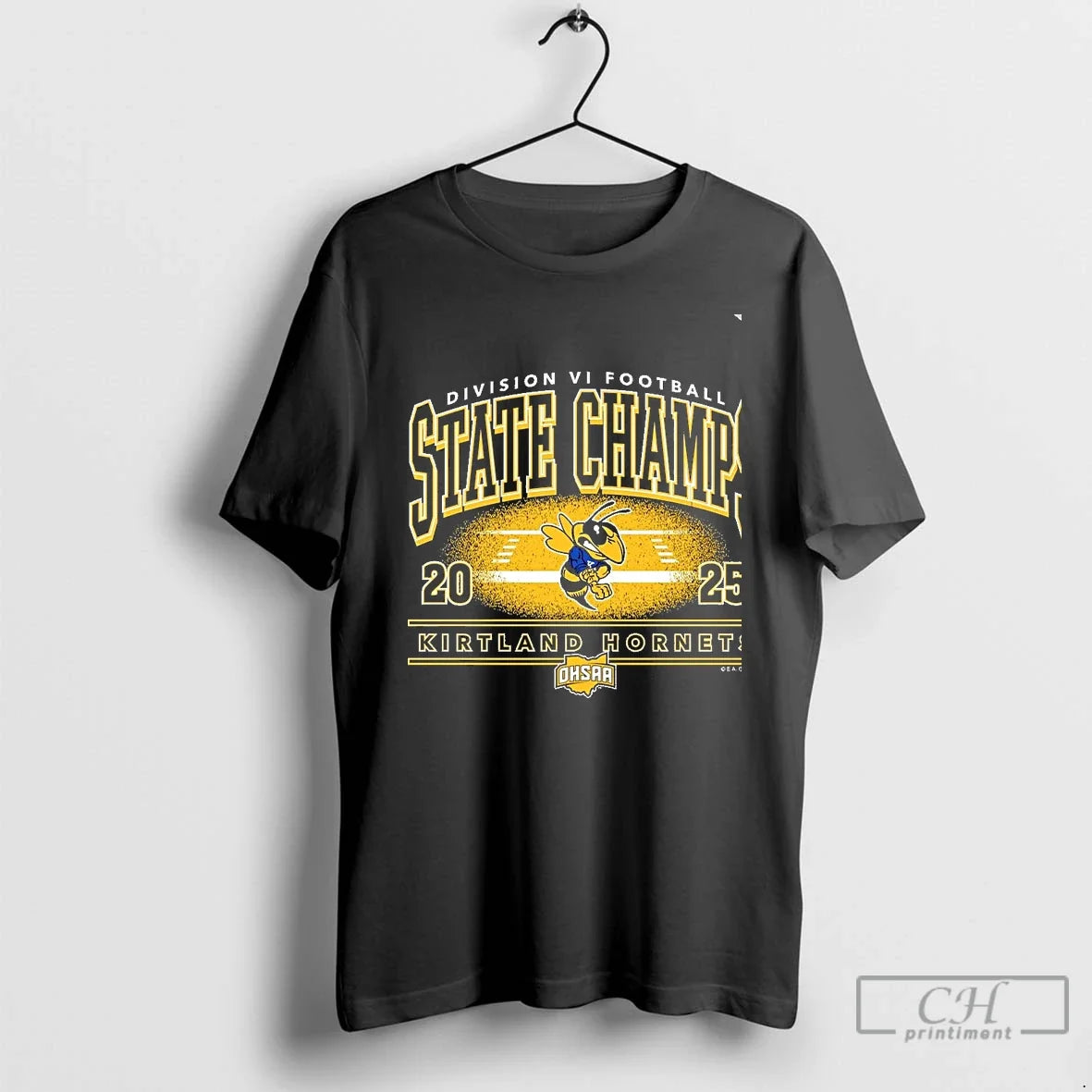 Classic Kirtland Hornets 2025 Football D6 State Champions Chriast T-Shirts