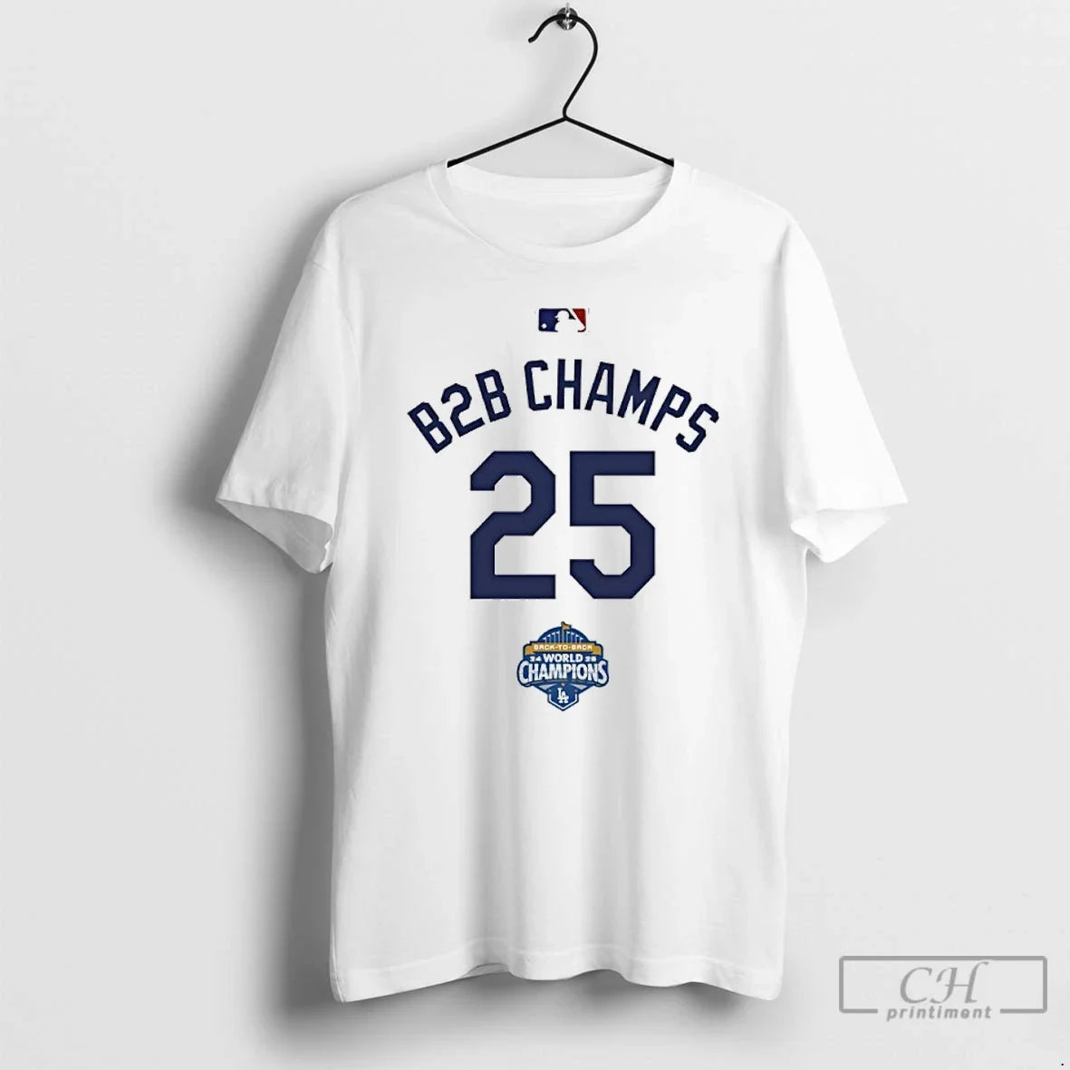 Classic Los Angeles Dodgers Back Back Champs 25 World Champions T-Shirts