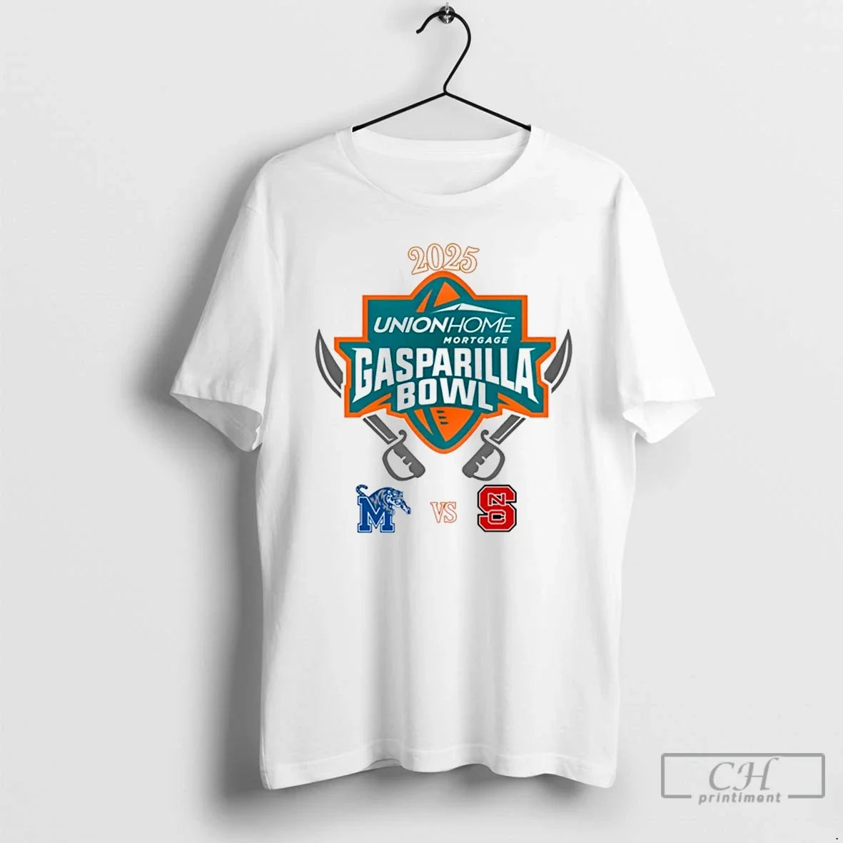 Classic Memphis Tigers Vs Nc State Wolfpack 2025 Gasparilla Bowl T-Shirts