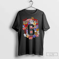 Classic Nhl Starter Black 6 Logo Collage T-Shirts