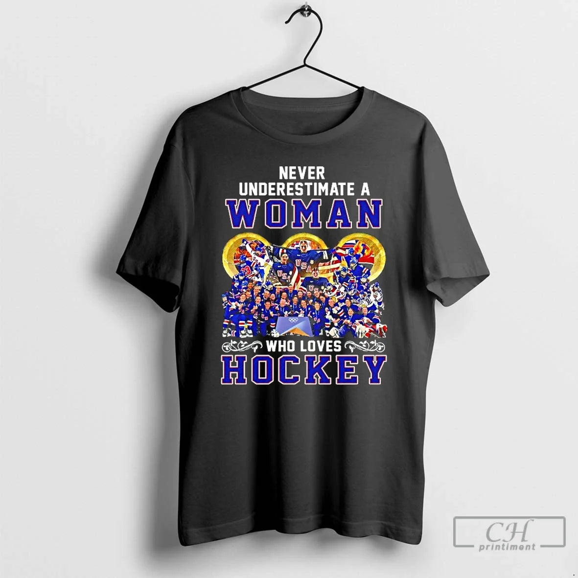 Classic Never Underestimate A Woman Who Love Hockey Usa Team 2026