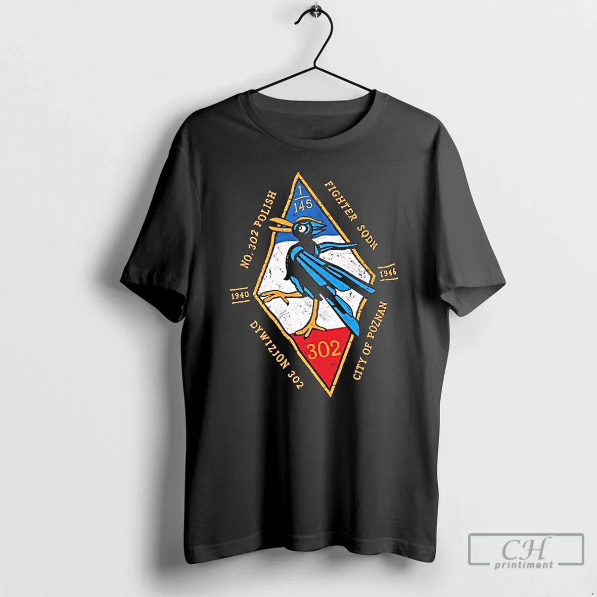 Classic No 302 City Poznan Polish Fighter Squadron T-Shirts