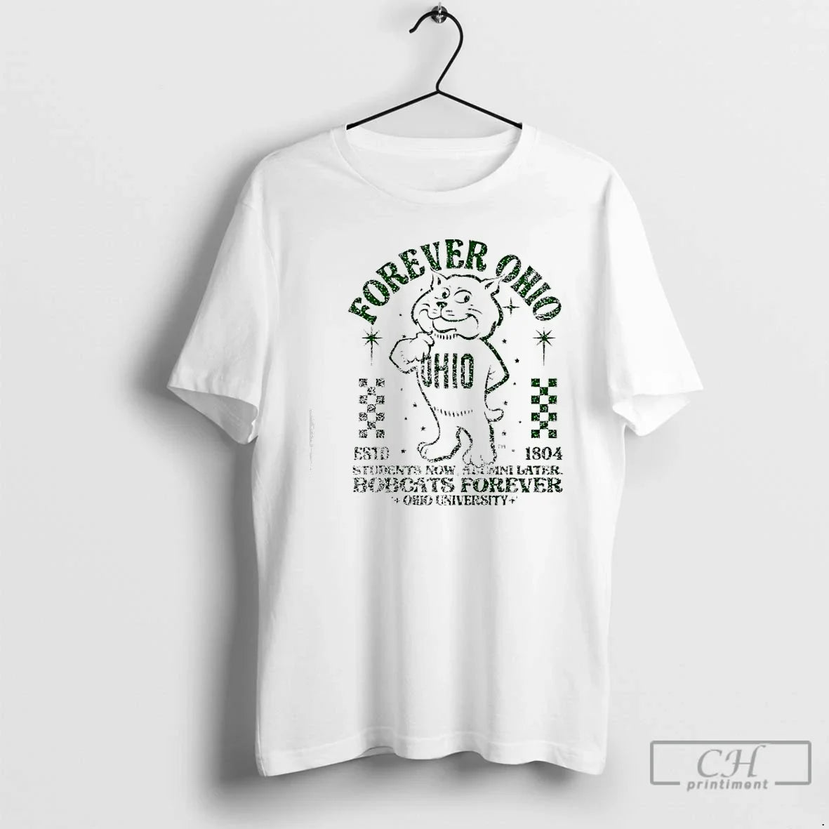 Classic Ohio Bobcats Rufus Forever Ohio Estd 1804 Students Now Amimni Later Bobcats Forever T-Shirts