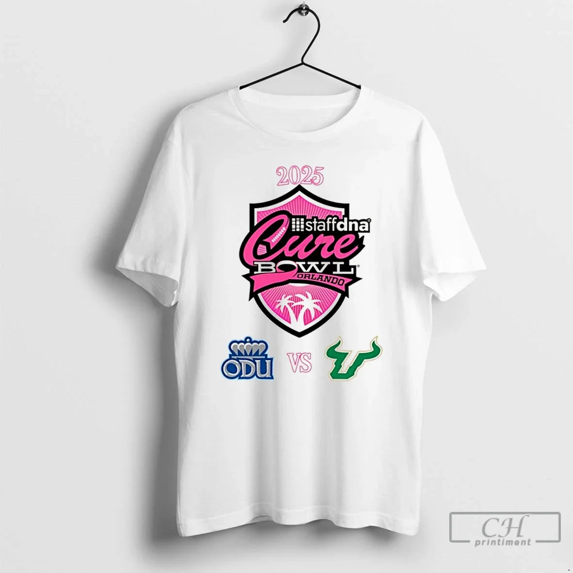 Classic Old Dominion Monarchs Vs South Florida Bulls 2025 Cure Bowl T-Shirts