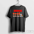 Classic Peanuts X Cleveland Browns Football Flag Walking T-Shirts