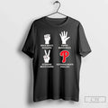 Classic Philadelphia Phillies Nothing Beats Rock Beats Scissors Paper Beats Rock Scissors Beats Paper T-Shirts