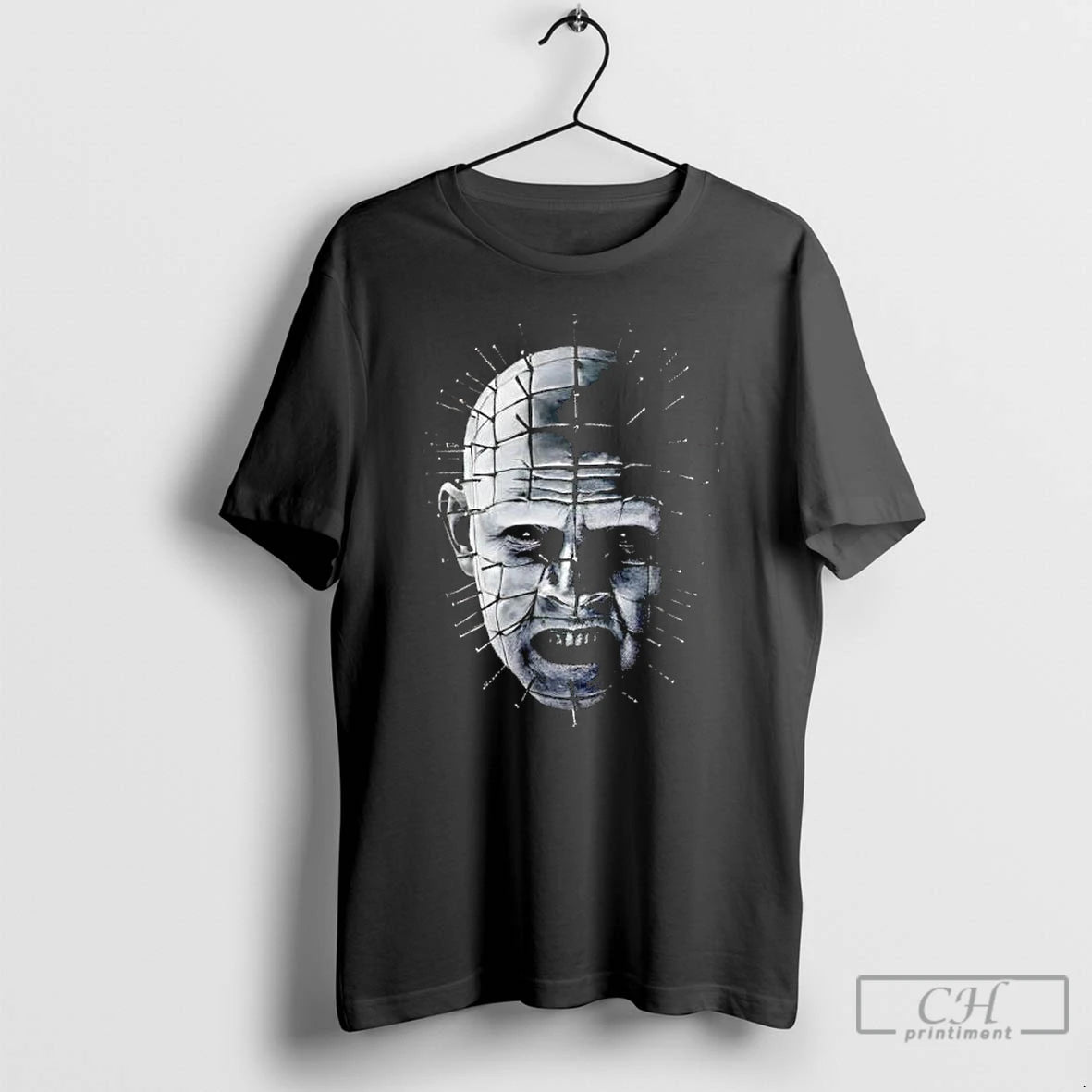 Classic Pinhead Big Face Graphic Halloween T Shirts Hoodie Longsleeve