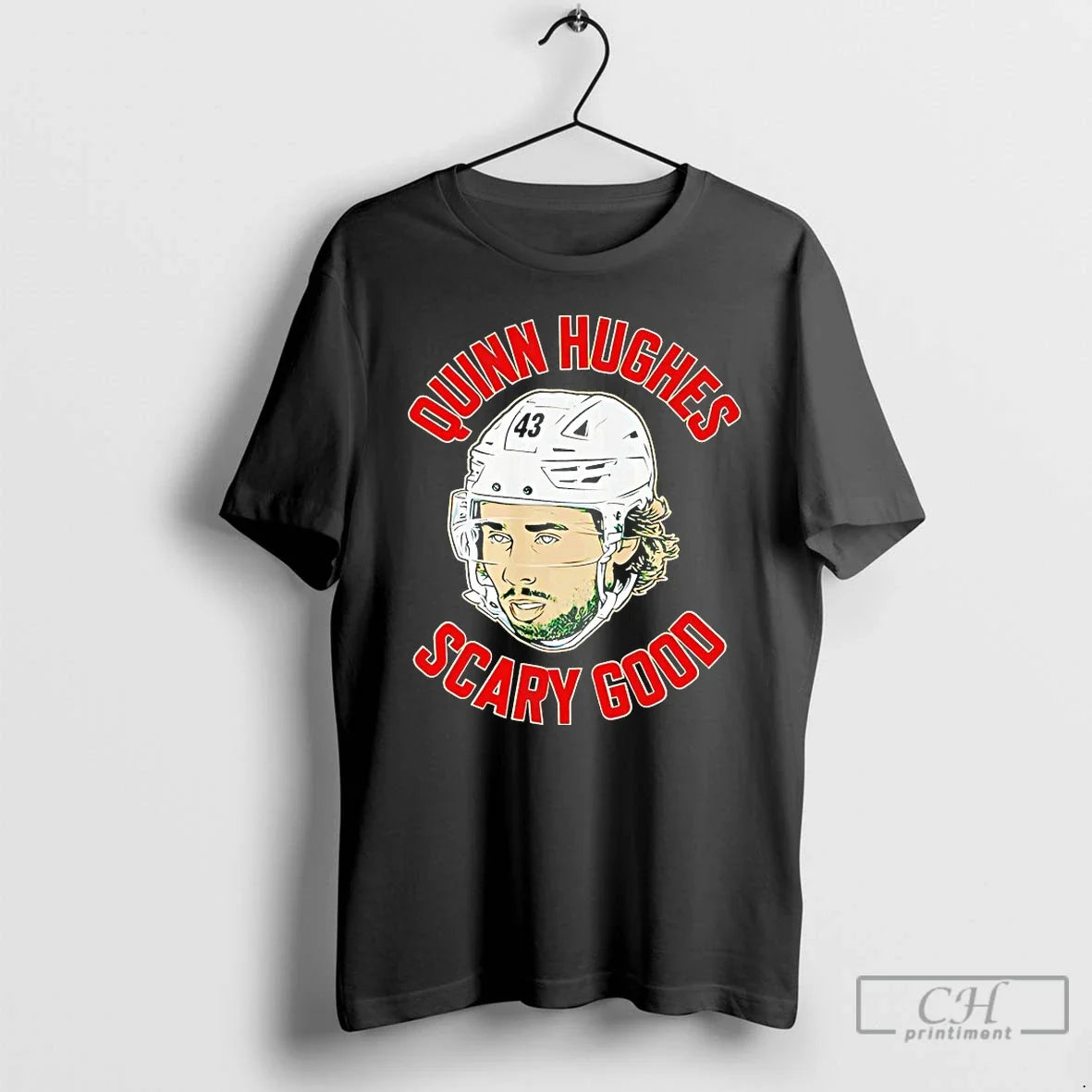 Classic Quinn Hughes Minnesota Wild Scary Good Ghost Eyes