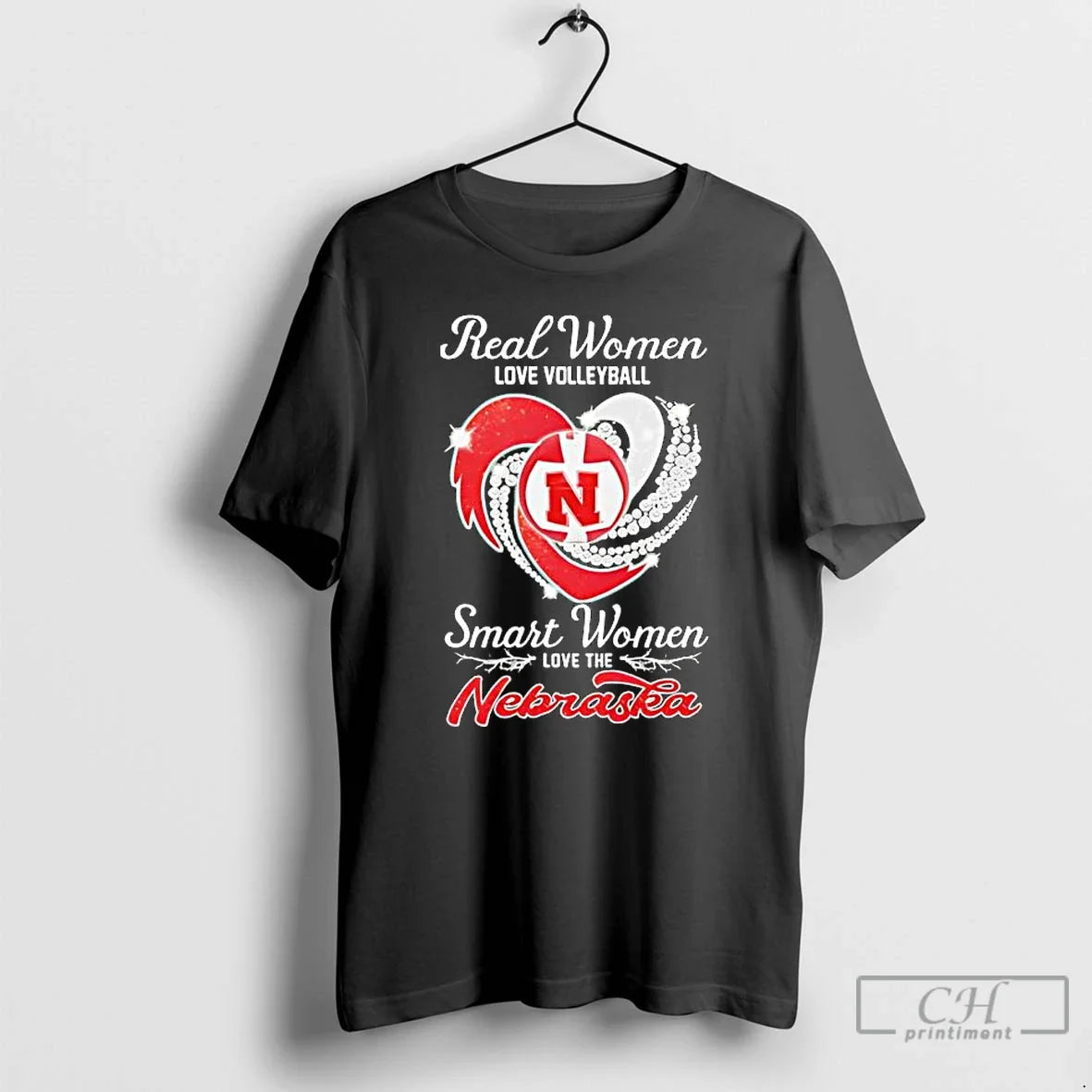 Classic Real Love Volleyball Smart Love Nebraska T-Shirts