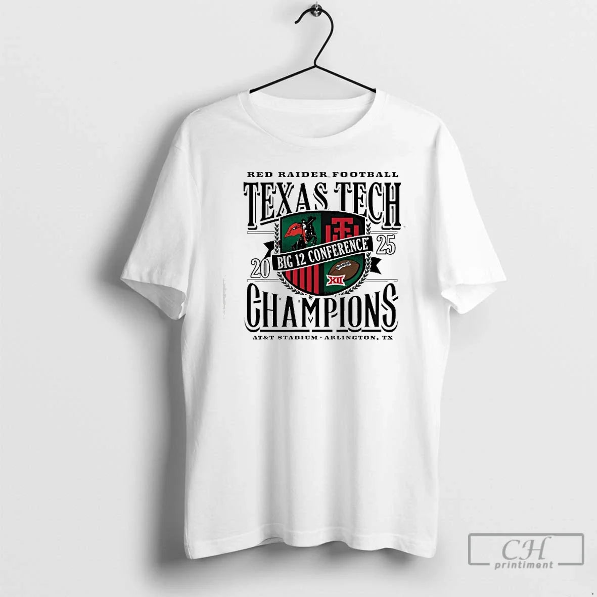 Classic Red Raiders Football Texas Tech Big 12 Champions Generation Talent T-Shirts