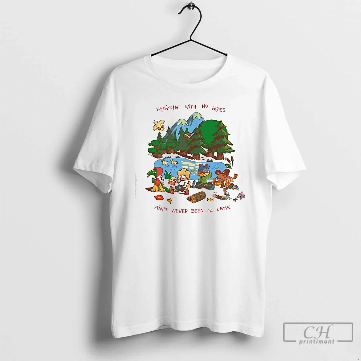 Classic Rhymezlikedimez Fookin No Hoes Aint Never Been No Lame T-Shirts