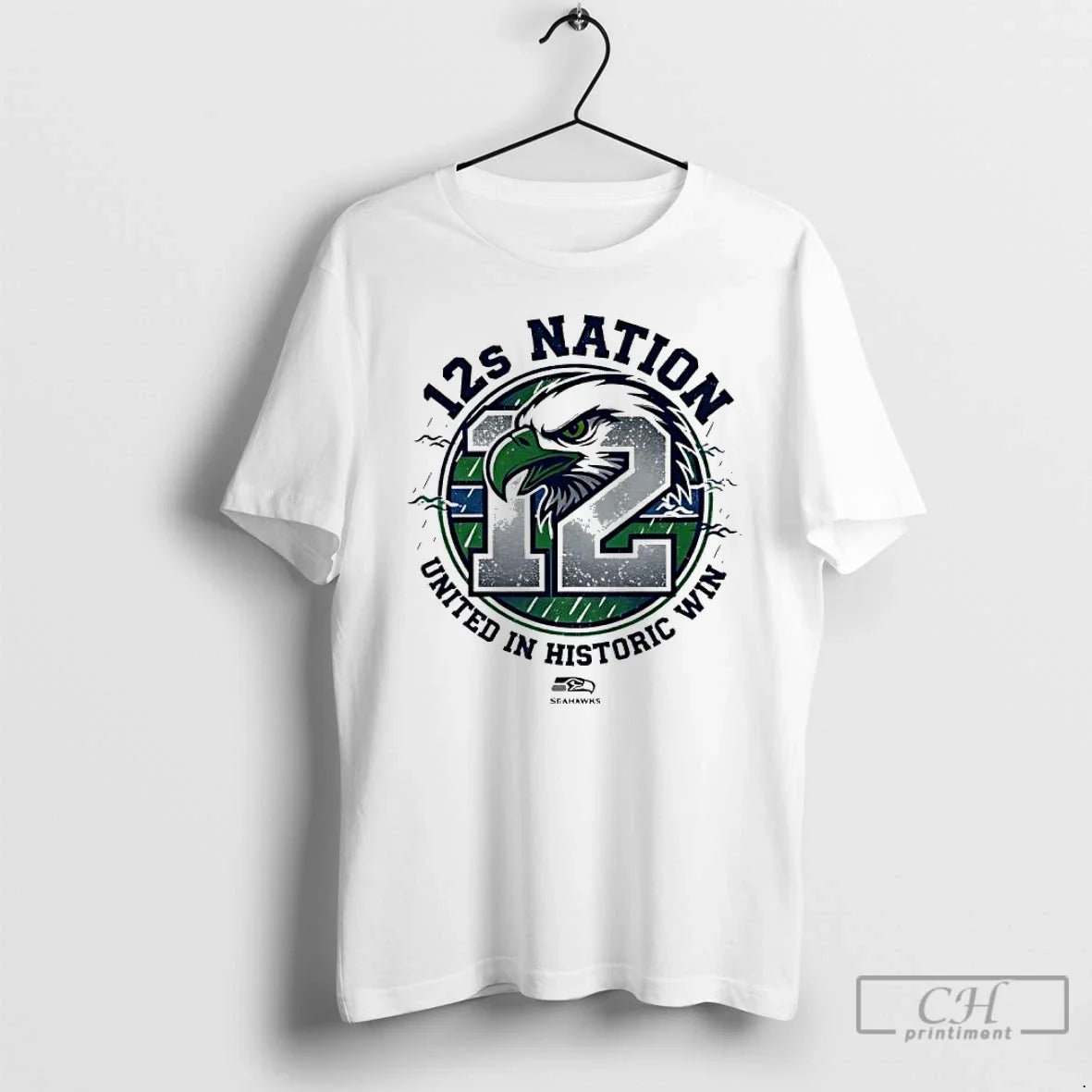 Classic Seahawks 12s Nation United Historic Win T-Shirts