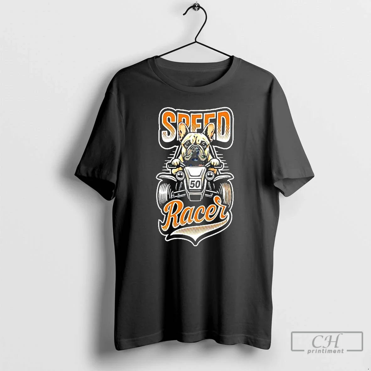 Classic Speed Racer Frenchie Bulldog T-Shirts