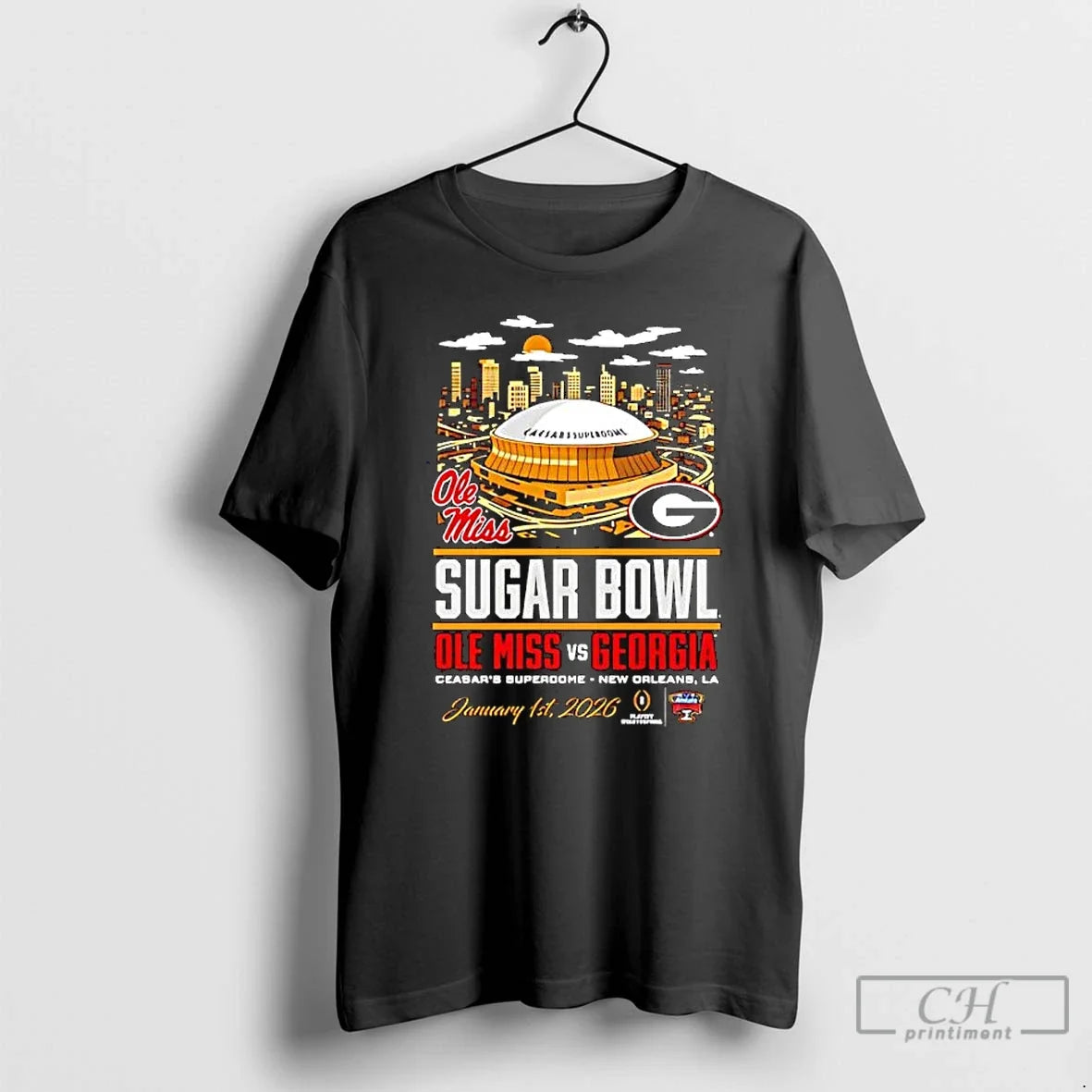 Classic Sugar Bowl Ole Miss Vs Georgia January 1st 2026 Stadium T-Shirts