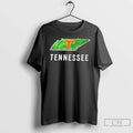 Classic Tennessee Volunteers Map Tennessee T-Shirts