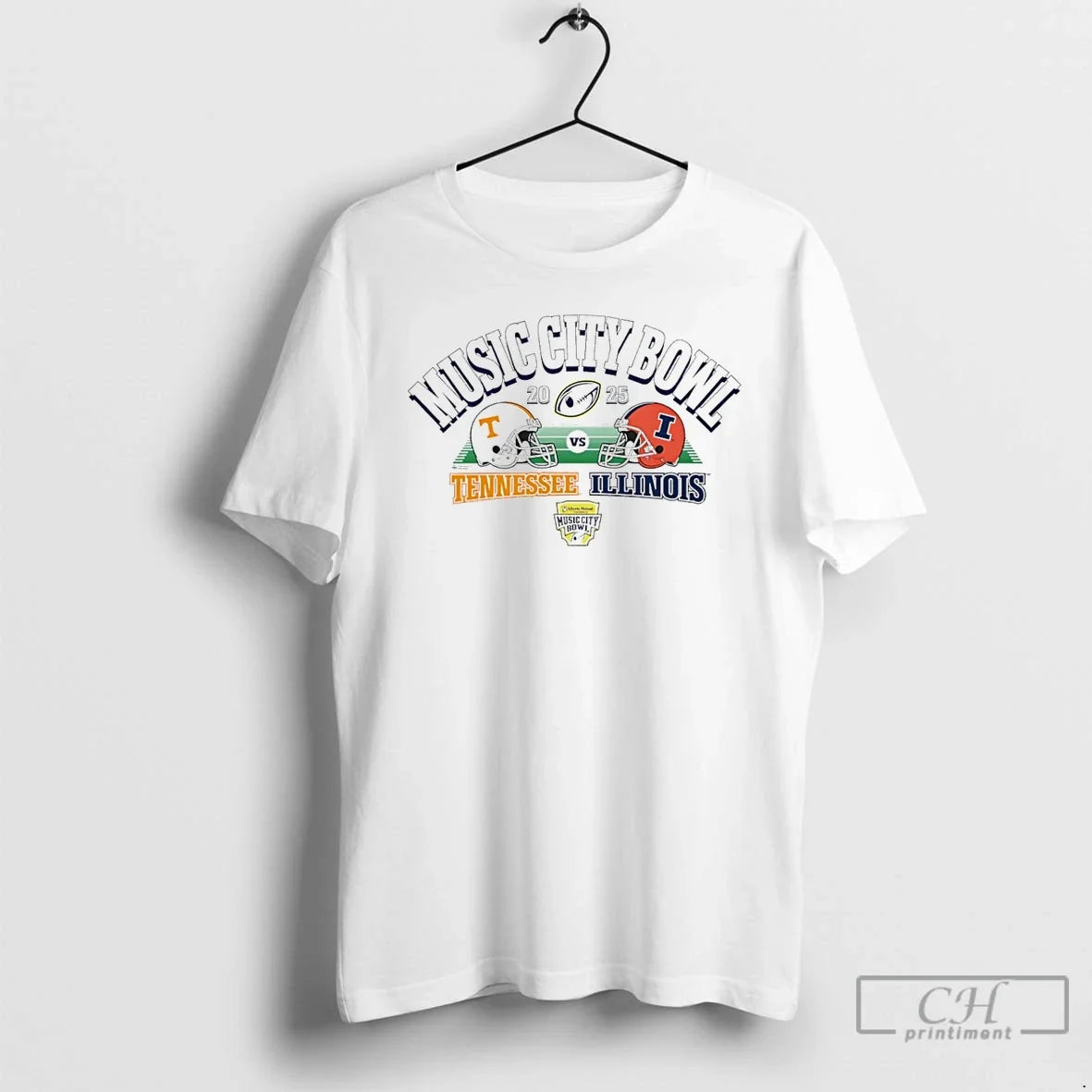Classic Tennessee Volunteers Vs Illinois Fighting Illini 2025 Liberty Mutual Music City Bowl T-Shirts