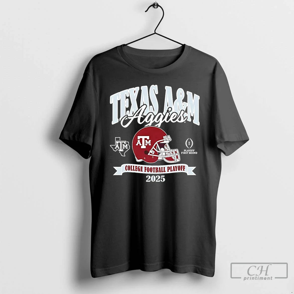 Classic Texas Am Aggies 2025 College Football Playoff Participant Helmet T-Shirts