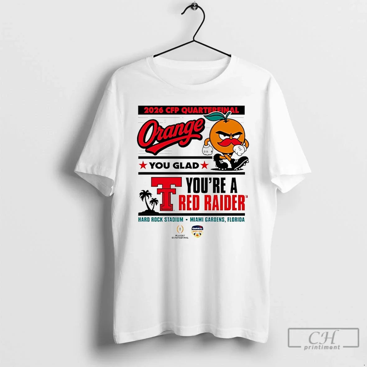 Classic Texas Tech Red Raiders 2025 26 College Football Playoff Orange You Glad T-Shirts