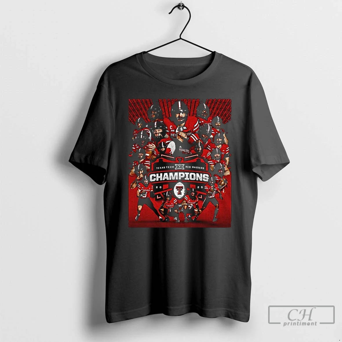 Classic Texas Tech Red Raiders Cfp 2025 Big 12 Football Champions T-Shirts