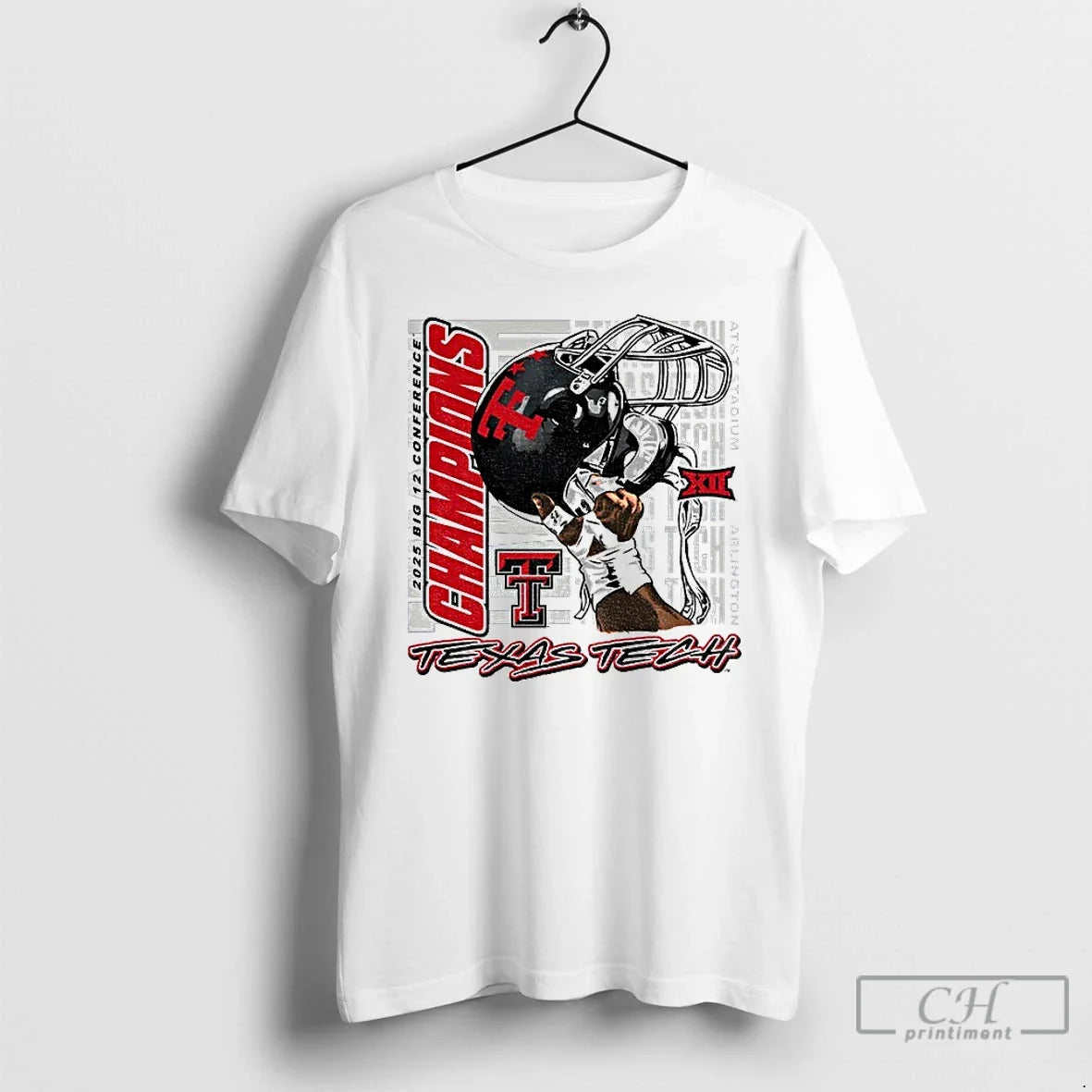 Classic Texas Tech Red Raiders Football 2025 Big 12 Cfp Champions Raise Em Up T-Shirts
