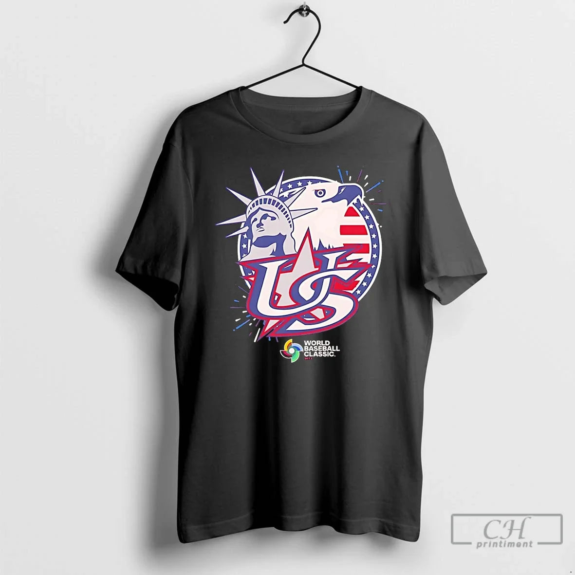 Classic Usa 2025 World Baseball Classic Scarlet T-Shirts