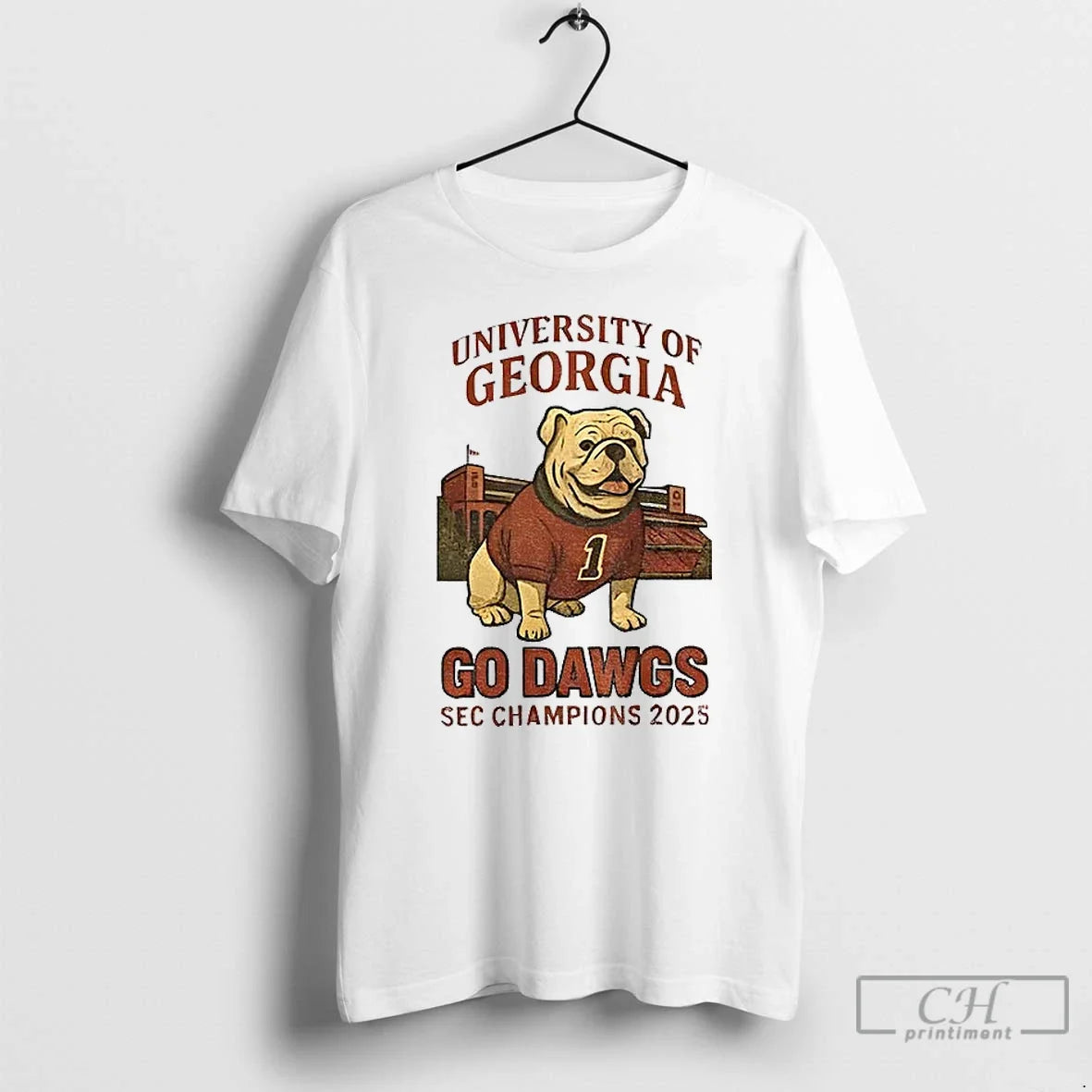 Classic University Georgia Bulldog Football Go Dawgs Sec Champions 2025 T-Shirts