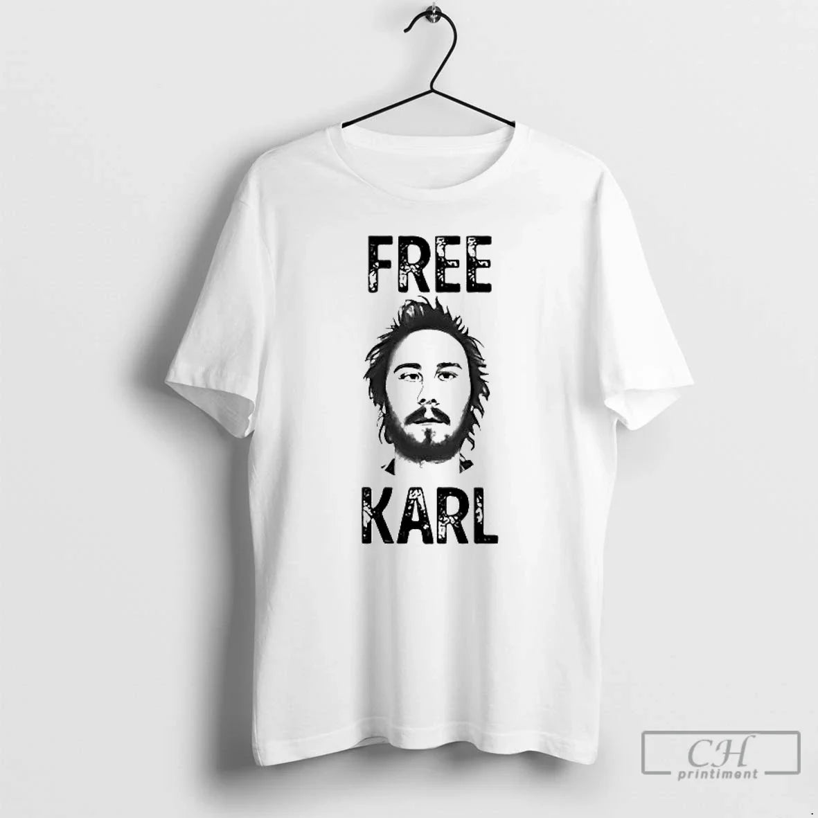 Classic Workaholics Free Karl Portrait T-Shirts