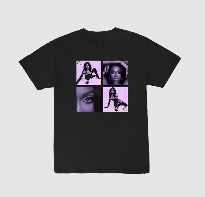 Coco Purple Photo Black T-Shirts