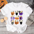 Coffee Latte Halloween Shirt Fall Pumpkin Coffee Coffee Lover Spooky Season Shirt T-Shirts