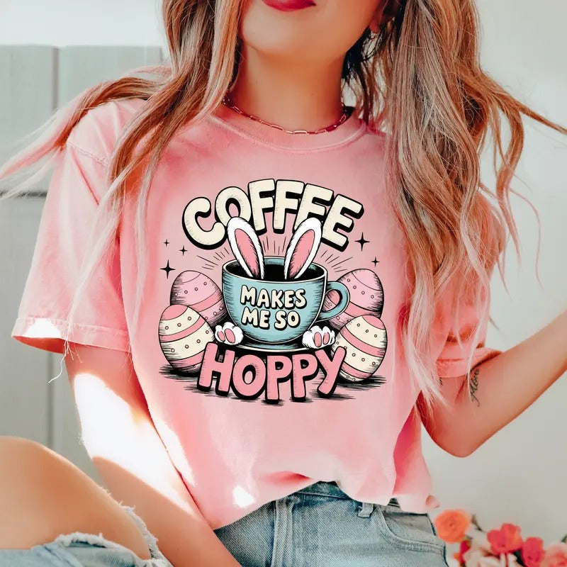 Coffee Makes Me So Hoppy DTF Transfers THIS IS NOT SHIRT T-Shirts