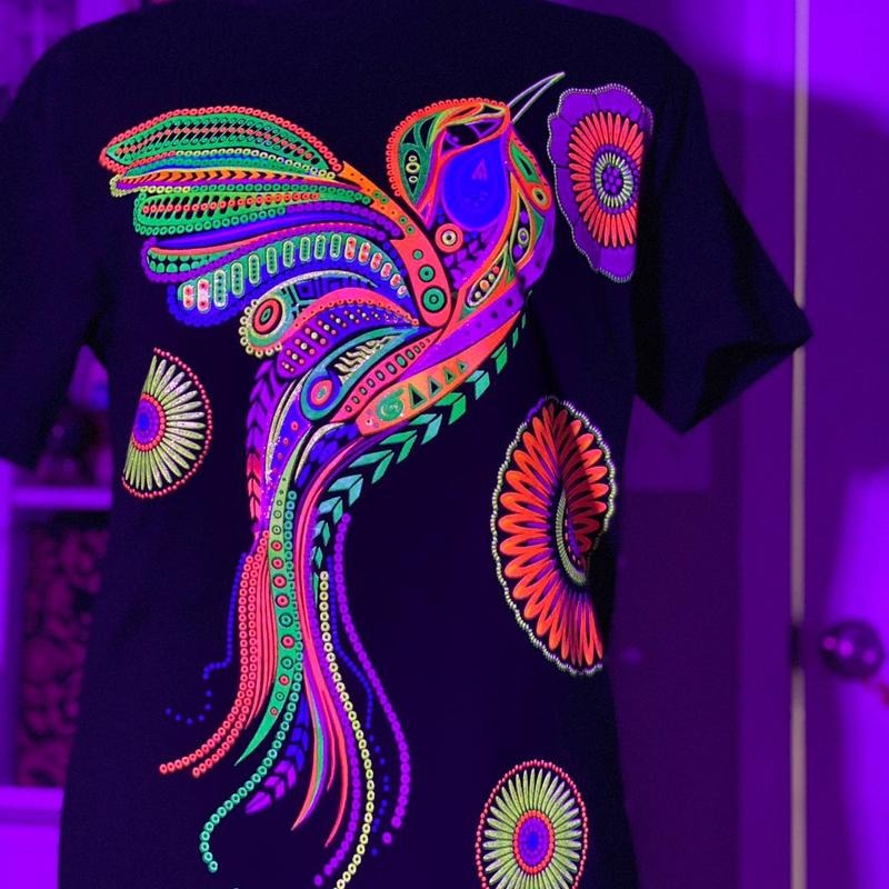 Colibri Colores Cotton Black T-Shirts