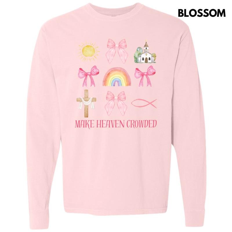 Collage Make Heaven Crowded Long Sleeve Comfort Colors 'NLB' T-Shirts