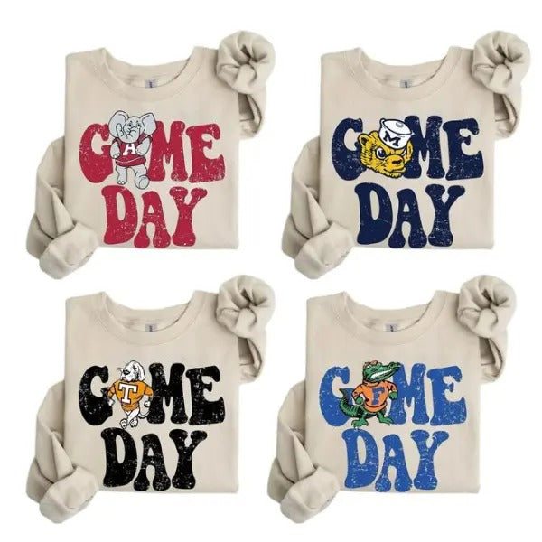 College Mascot Game Day Retro NCAA Teams T-Shirts