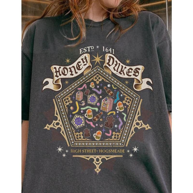 Comfort Color Honey Dukes Shirt Wizard Sweet Shop Shirts Wizard School Fandom Shirt Magic Candy Shop Park Shirt T-Shirts