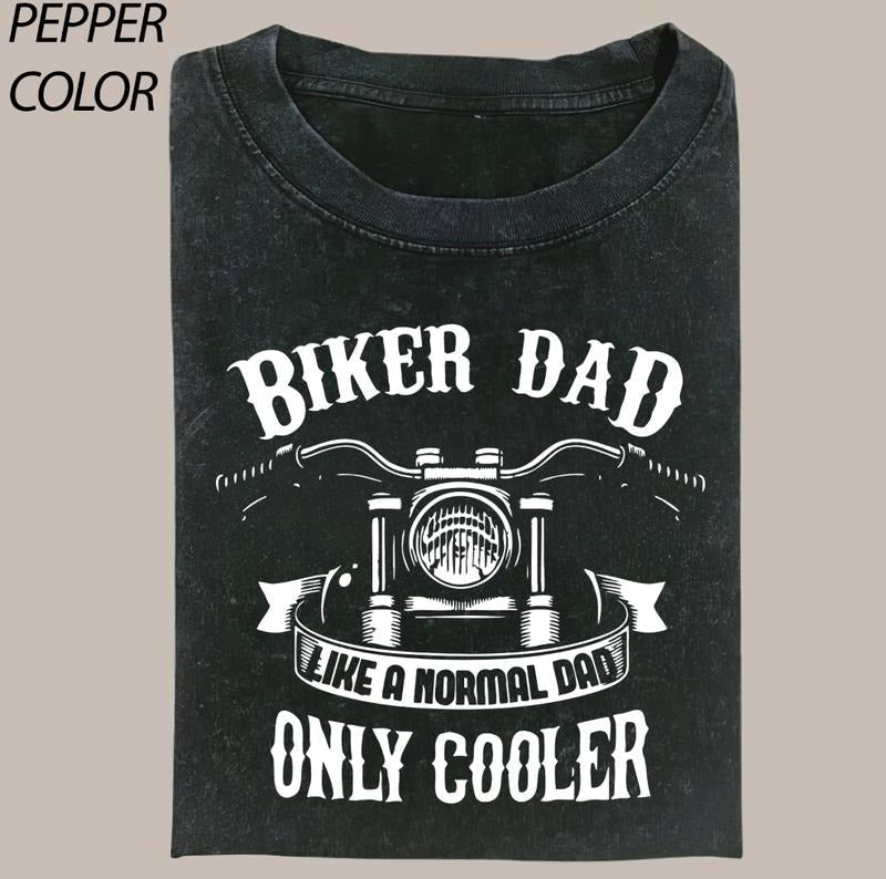 Comfort Colors Biker Dad Like Normal Dad Only Cooler Vintage Shirt Dads Dad Biker Dad T-Shirts
