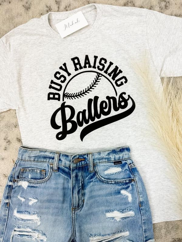 Comfort Colors Busy Raising Ballers T-Shirts