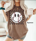 Comfort Colors Retro Baseball Shirt Baseball Shirt Baseball Mom Shirt Baseball Smiley Shirt Baseball Glove Shirt T-Shirts