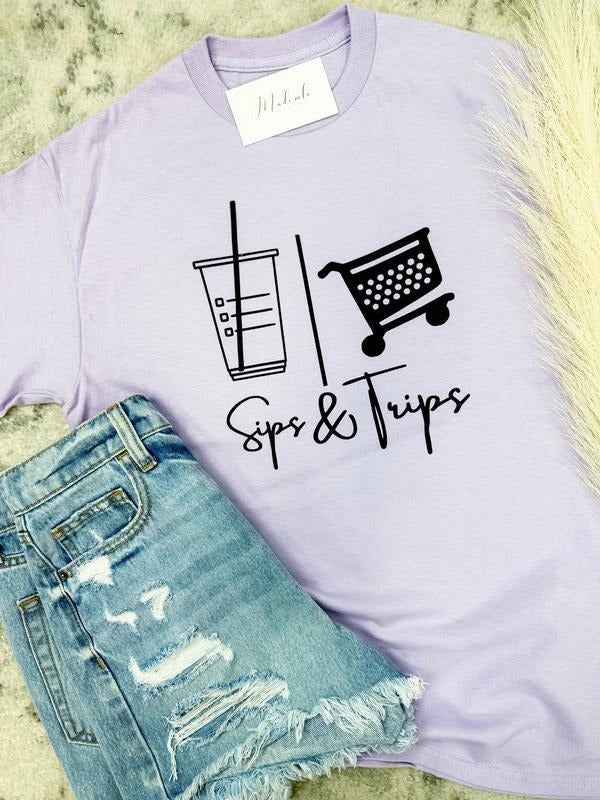 Comfort Colors Sips & Trips T-Shirts