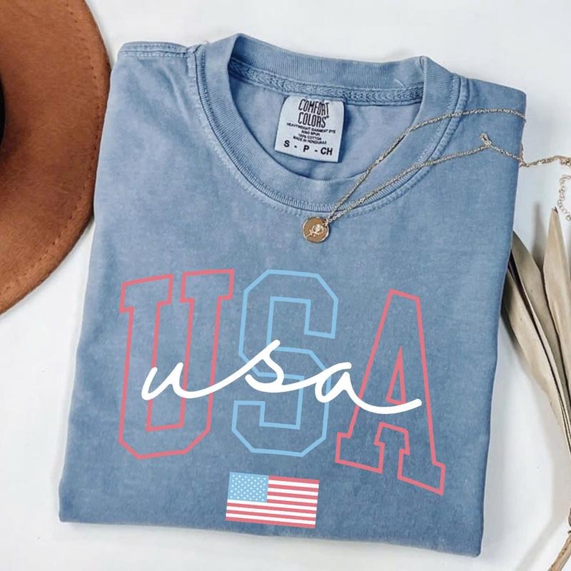 Comfort Colors USA 4th July Patriotic Fourth July American July 4th America T-Shirts