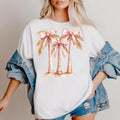 Coquette Coconut Palm Trees Shirt Bow Beach Summer Coastal Girly Ocean Top Summer Girly Coquette Bow Her T-Shirts