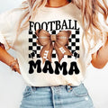 Coquette Football Mama Shirt Football Season Football Mama Girly Football Coquette Bow Football Shirt T-Shirts