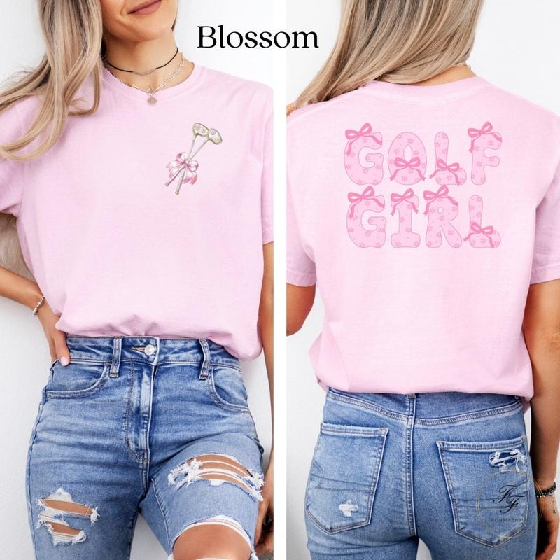 Coquette Golf Shirt Golf Clubs Golf Girl Bows Mom Golf Top Golf Coquette Her Golf Asseccories T-Shirts