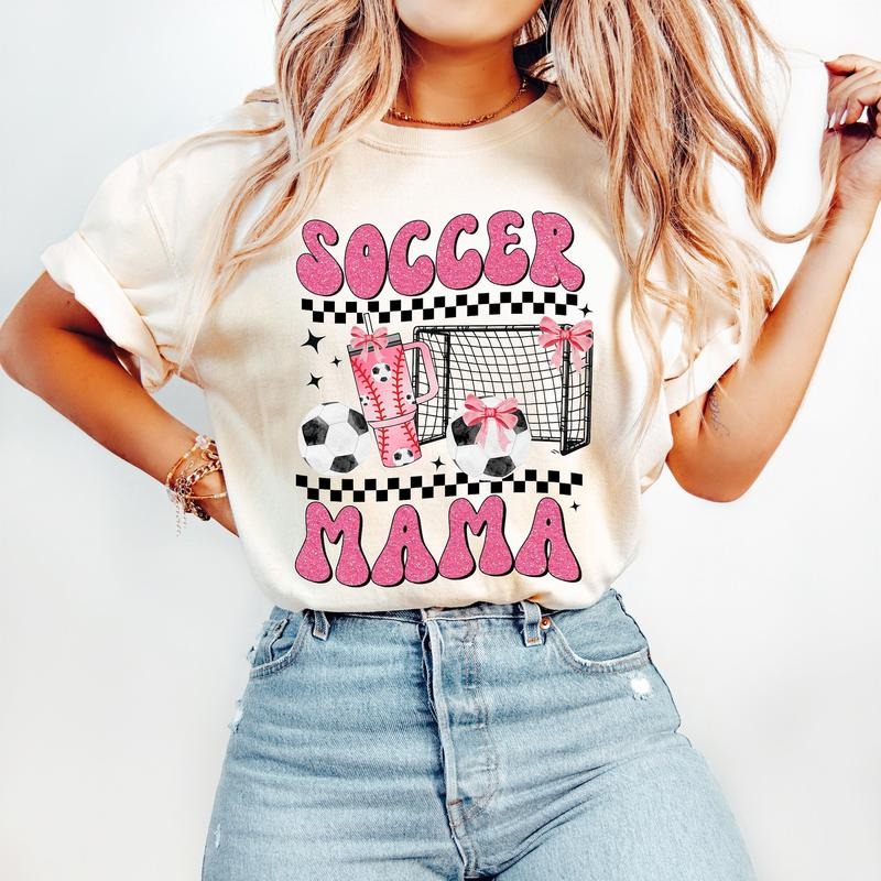 Coquette Soccer Mama Soccer Pink Bow Soccer Mom Social Club T-Shirts