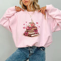 Coquette Valentine Bookish Reading Book Lover Valentine Long Sleeved Book Lover Ideas T-Shirts