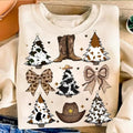Coquette Western Tree Cowgirl Howdy Tree Leopard Coquette Bow T-Shirts