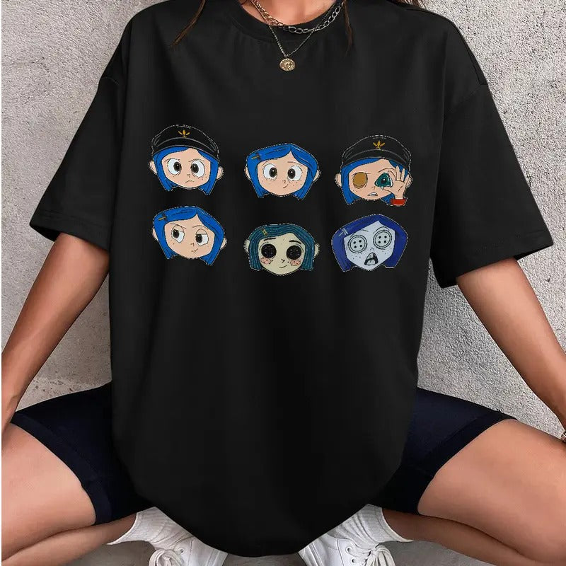 Cor.Ralinee Chibi Emotions Shirt Horror Cor.Ralinee Movies Horror Character Shirt Halloween T-Shirts