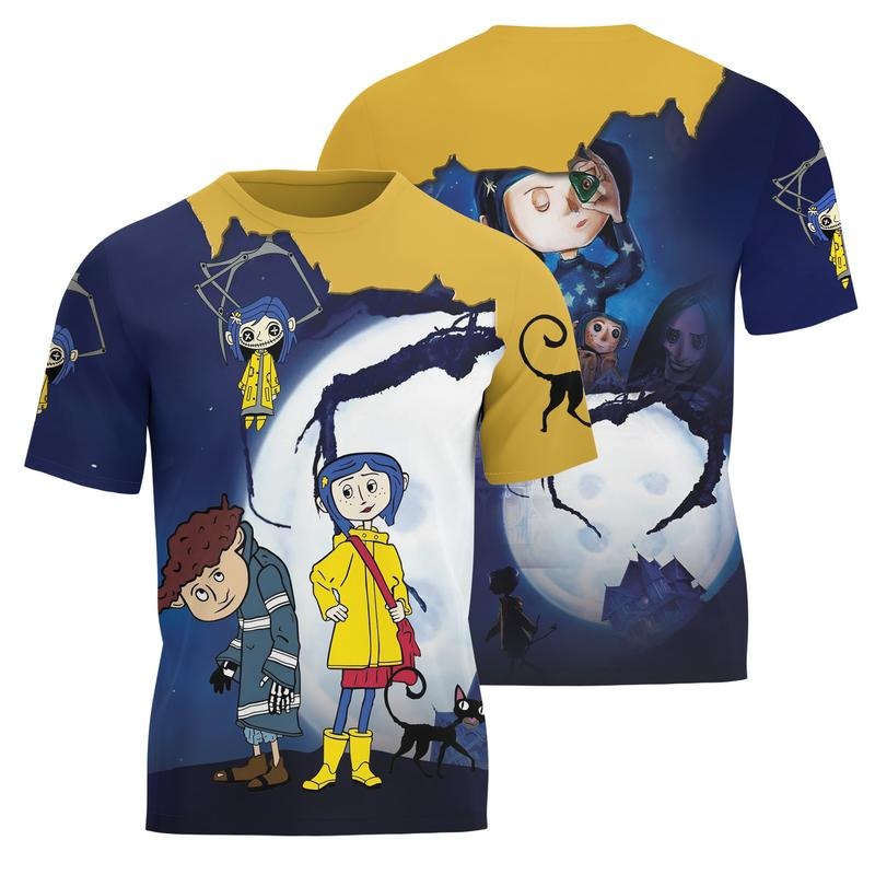 Coraline Halloween Movie 3D T-Shirts