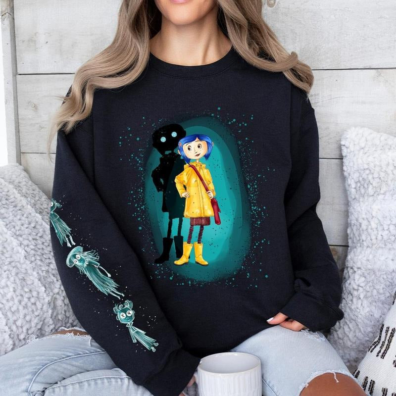 Coraline Three Ghost Friends Coraline Fantasy Movies Horror Character Shirt Halloween T-Shirts
